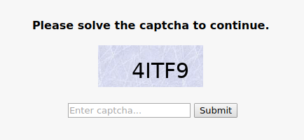 A captcha box